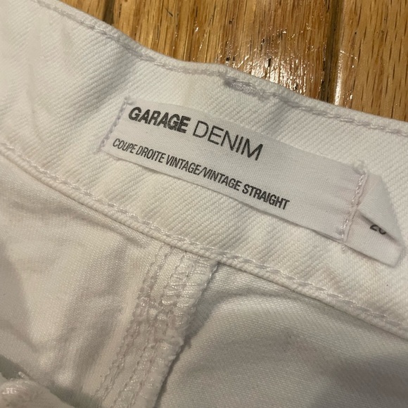 GARAGE 100 percent cotton distressed crisp white jeans - size 7 (28 waist) pox - Picture 3 of 8